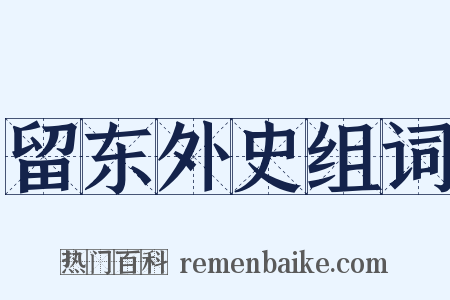 留东外史组词是什么意思的图片